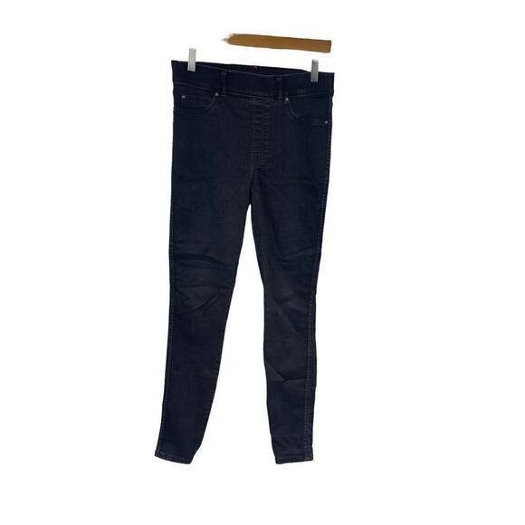 Spanx Black Pull On Skinny Jeans Womens Size 30? No Size Tag - Picture 1 of 7